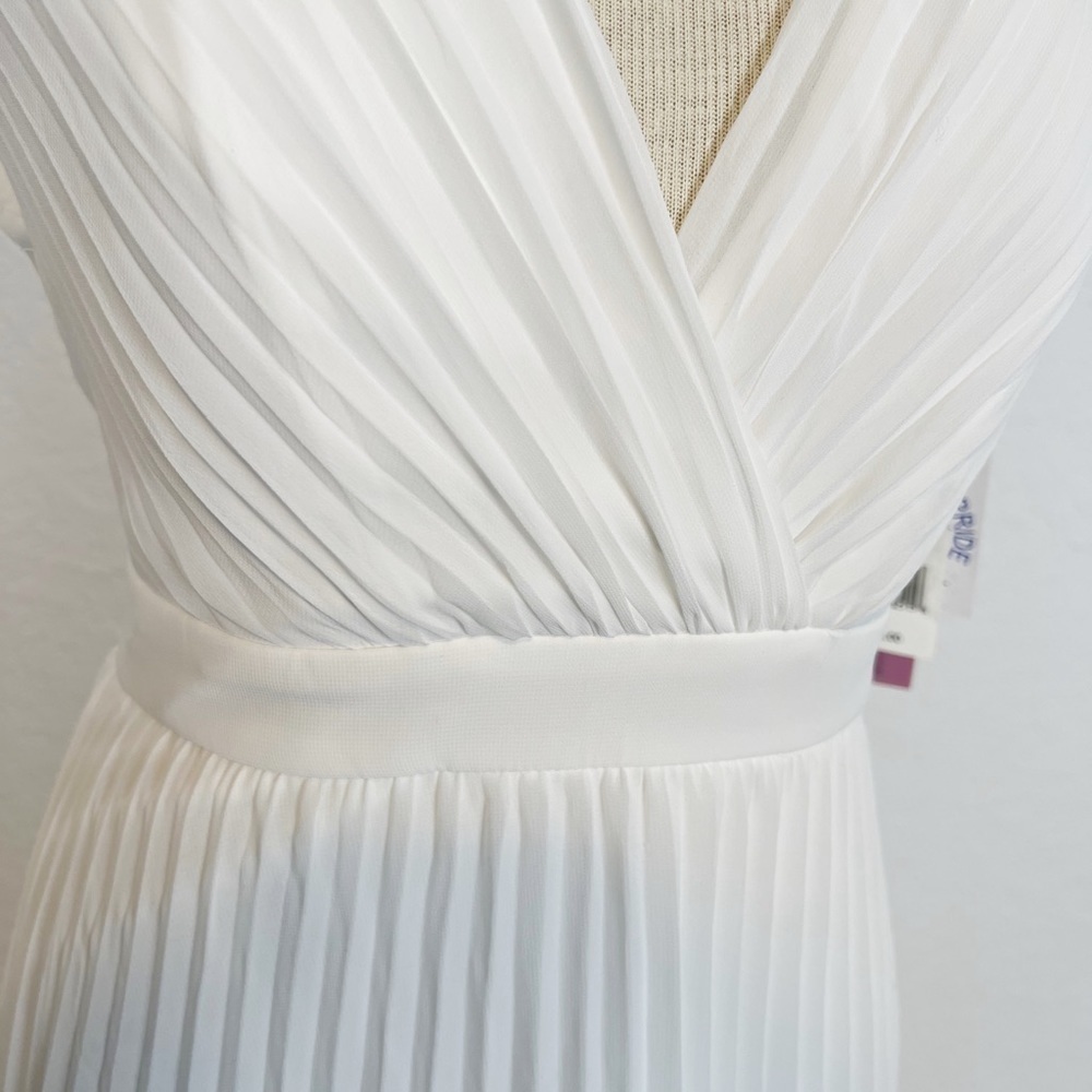 AQUA CHIFFON MAXI EVENING DRESS - Picture 5 of 9